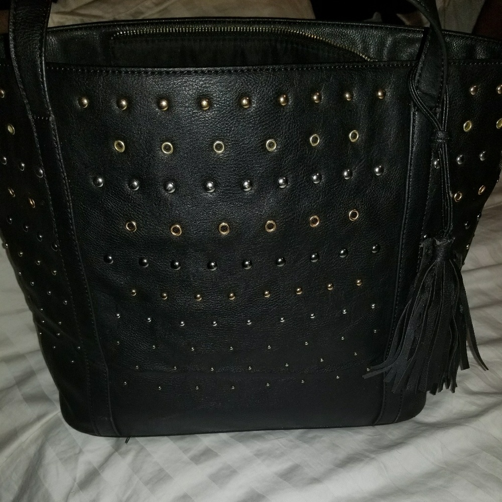 Black Studded Tote